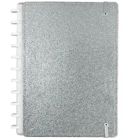 CADERNO LETS GLITTER SILVER GRANDE