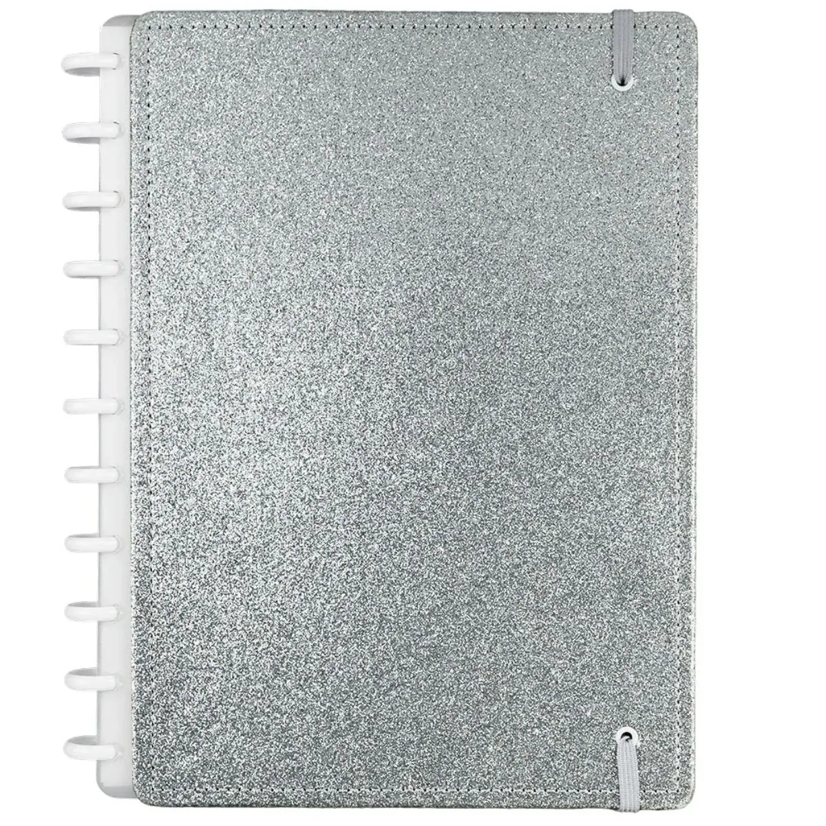 CADERNO LETS GLITTER SILVER GRANDE