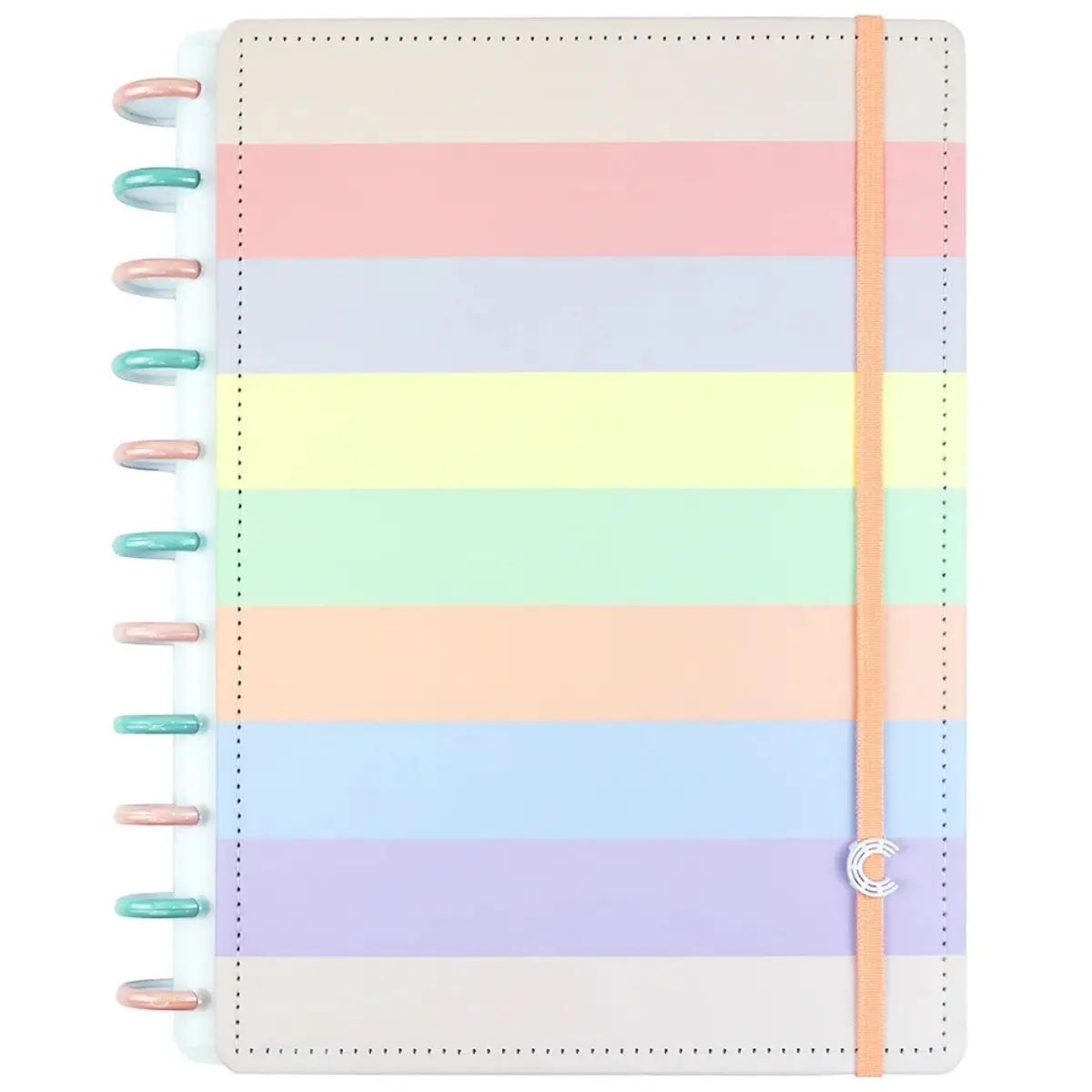 CADERNO ARCO IRIS PASTEL G+