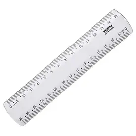 REGUA 15CM CRISTAL