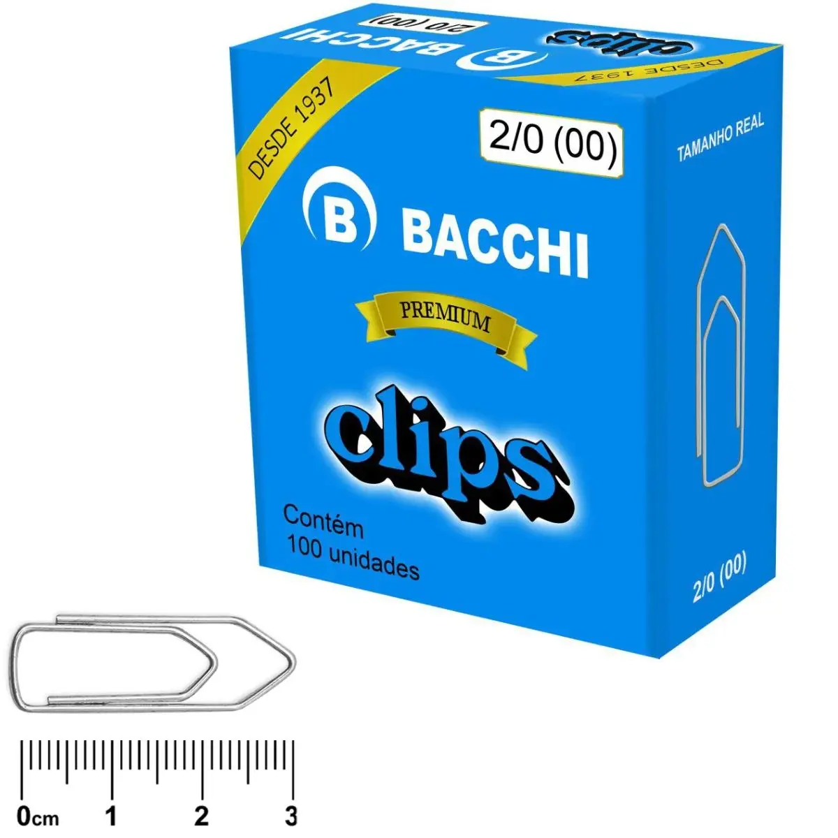 CLIPS GALVANIZADO 2/0 100 UNIDADES