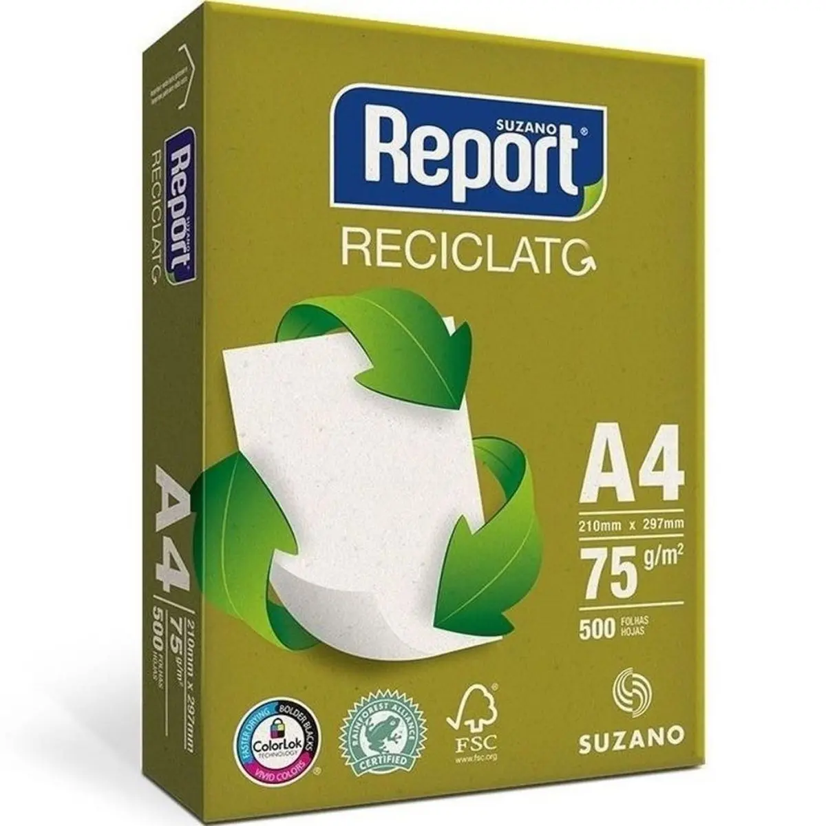 PAPEL SULFITE A4 RECICLATO 500 FLS
