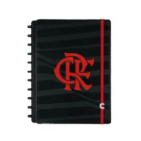 CADERNO FLAMENGO MENGO RUBRO NEGRO A5