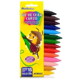 GIZ DE CERA 15 CORES CURTO