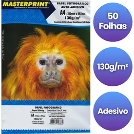 PAPEL FOTOGRAFICO AUTO ADESIVO 130G A4 50FLS