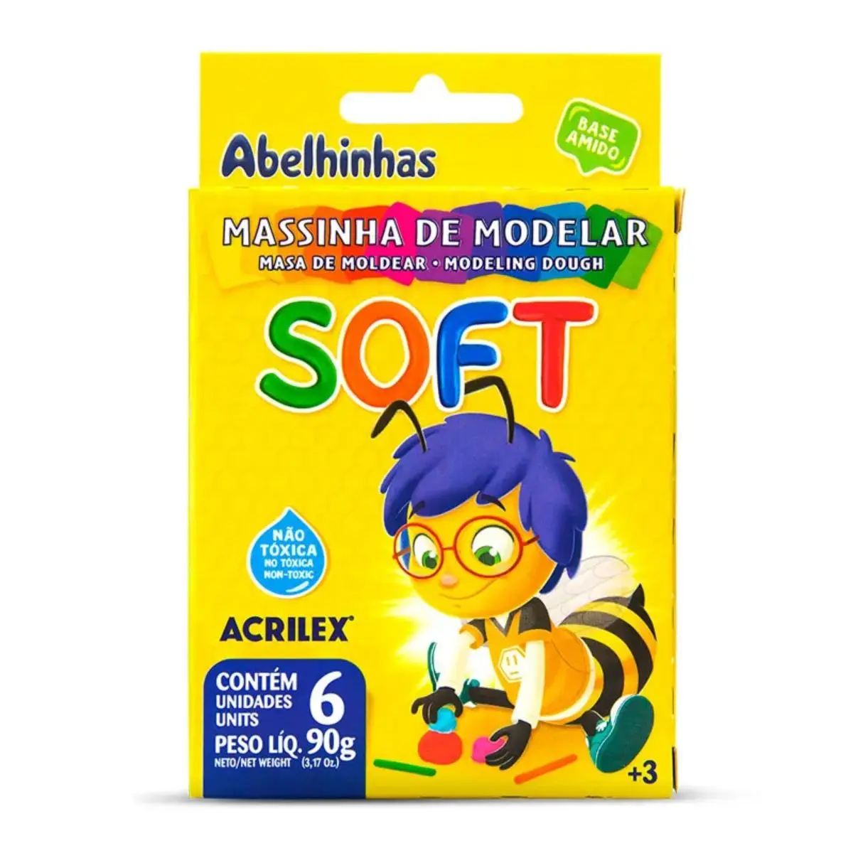 MASSA PARA MODELAR 6 CORES SOFT