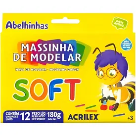 MASSA PARA MODELAR 12 CORES SOFT
