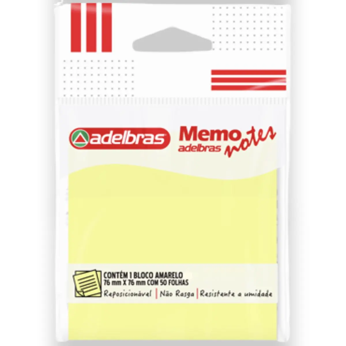 BLOCO ADESIVO 76X76 AMARELO MEMO NOTE