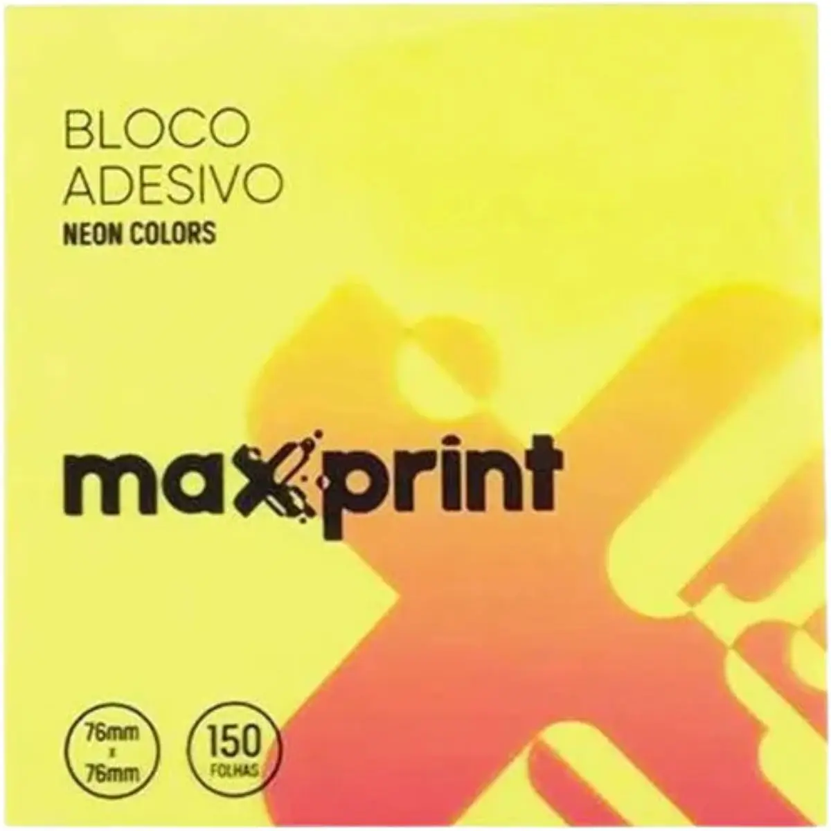 BLOCO ADESIVO 76X76 3 CORES NEON
