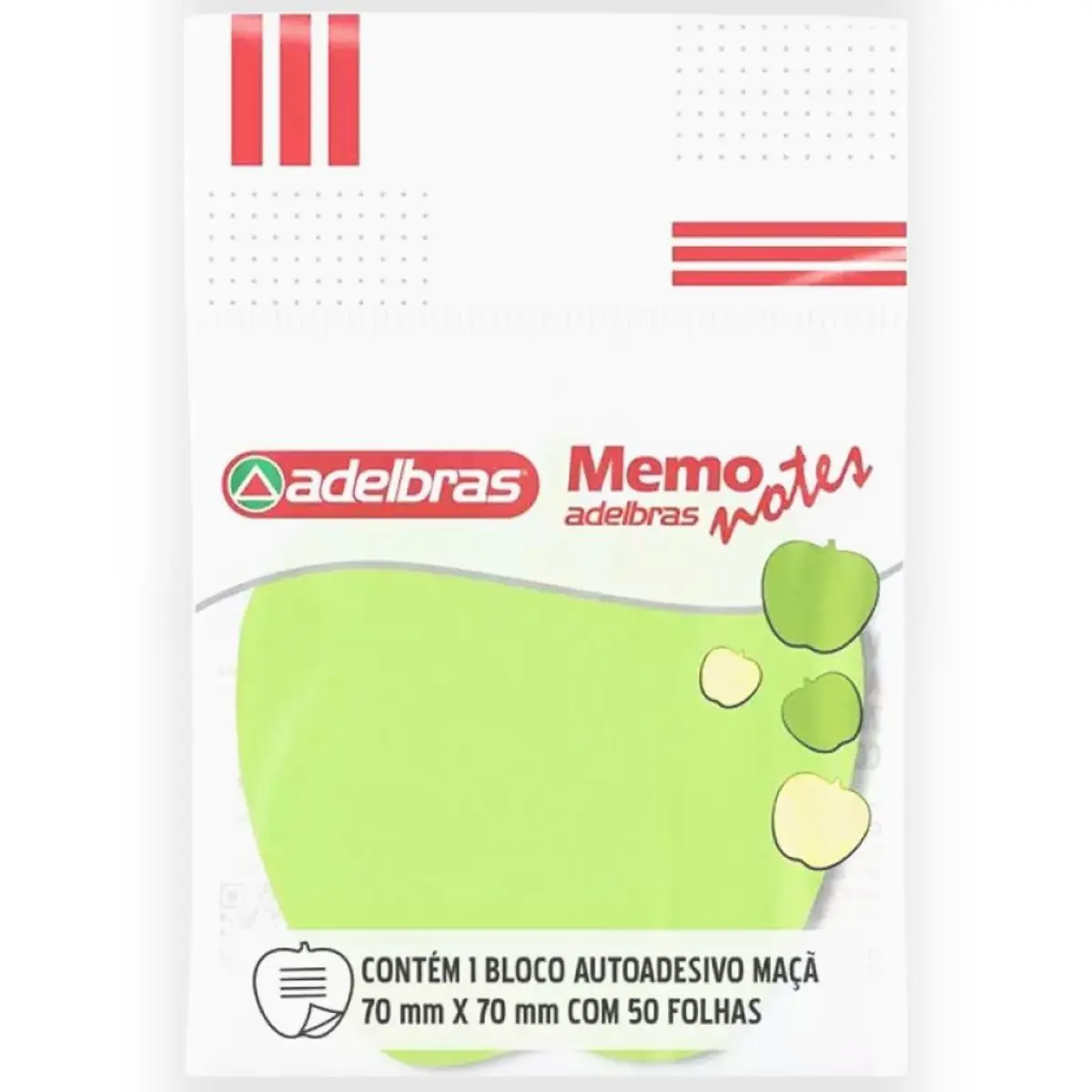 MEMO NOTE MACA VERDE NEON E AMARELO