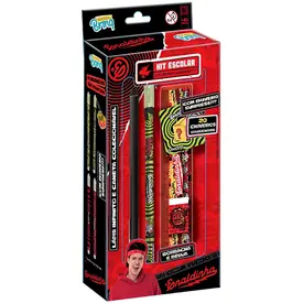 KIT ESCOLAR COM CHAVEIRO SURPRESA ENALDINHO