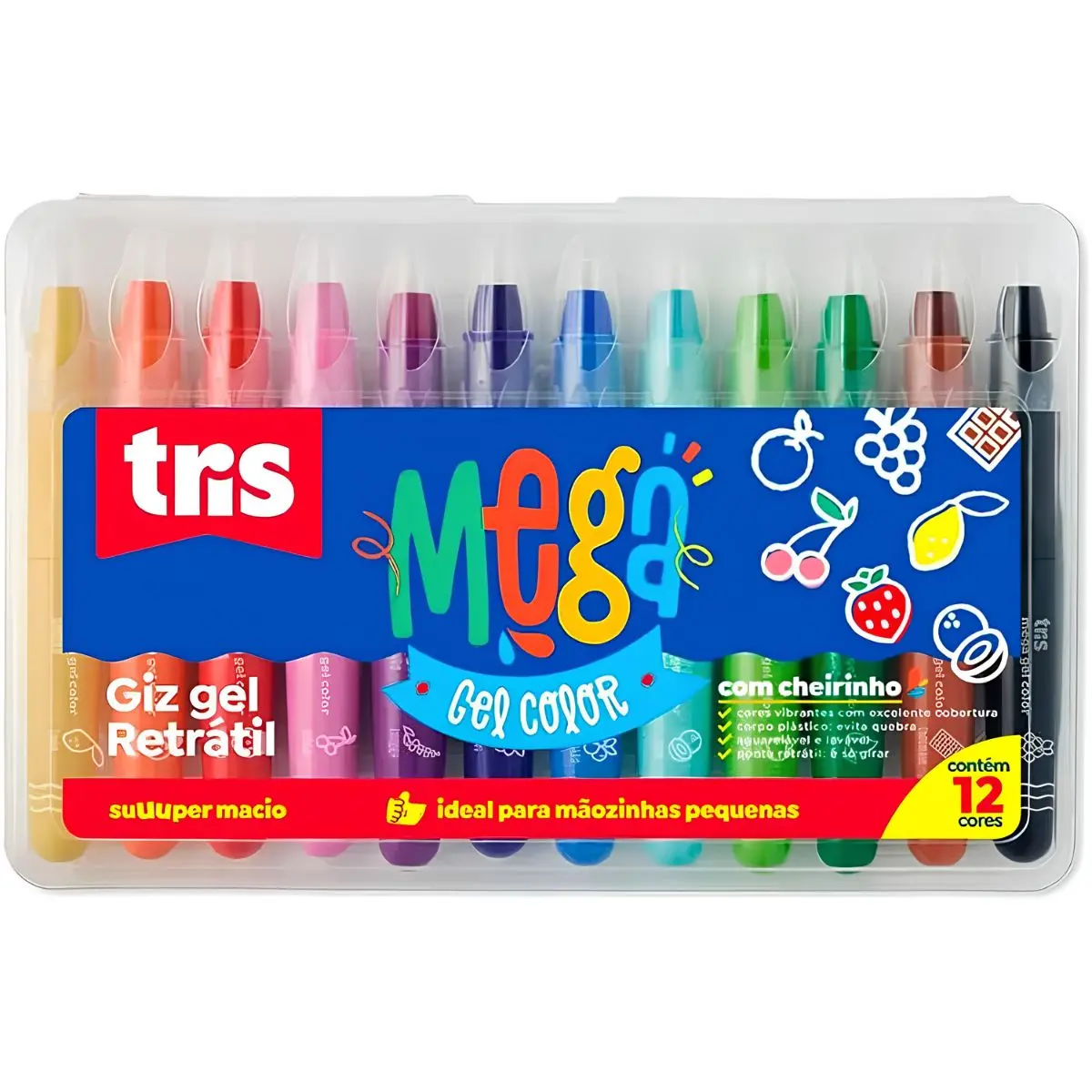 GIZ RETRATIL MEGA GEL COLOR 12 CORES