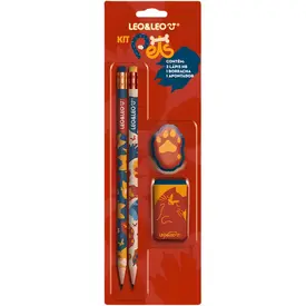 KIT PETS - 2 LAPIS APONTADOR BORRACHA