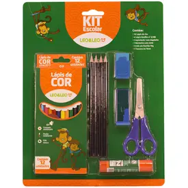 KIT ESCOLAR LAPIS DE COR 12 CORES